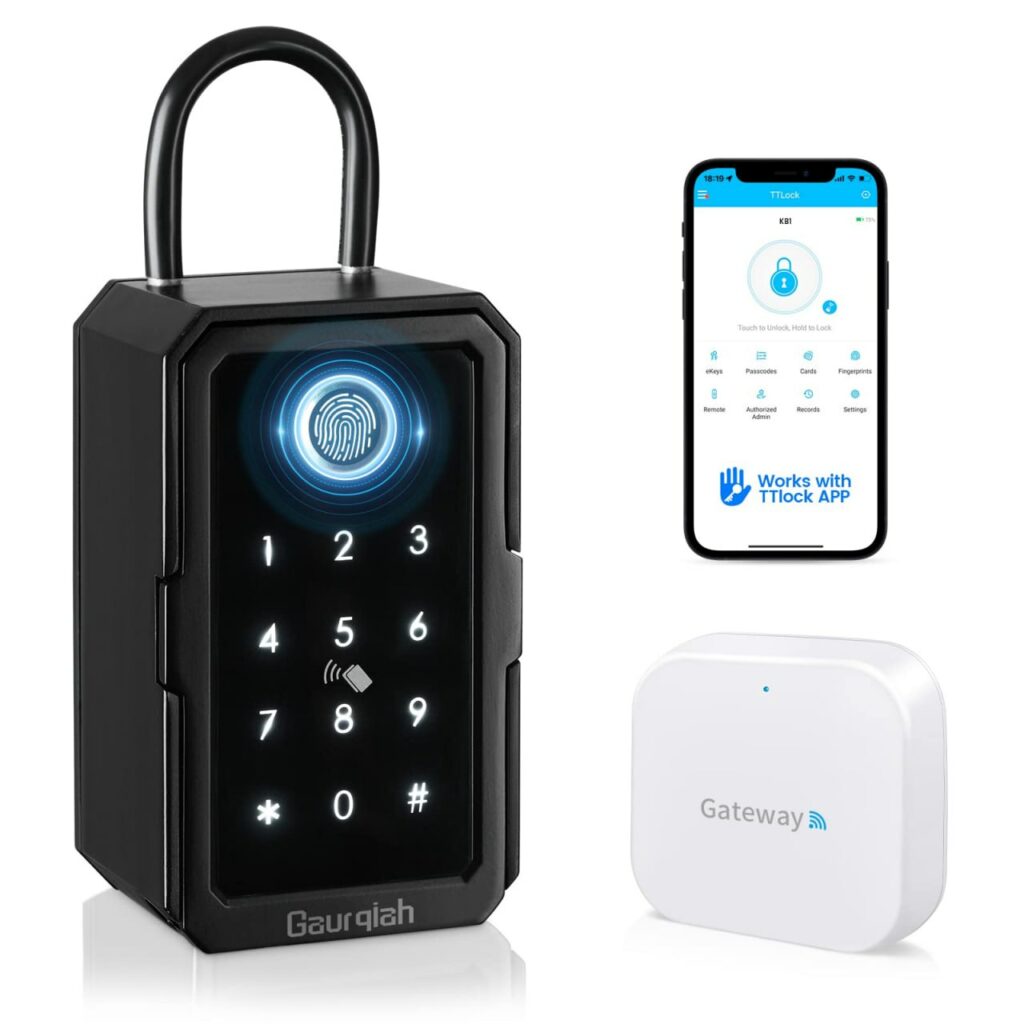Електронна кутия за заключване на ключове с Bluetooth или Wi-Fi управление
